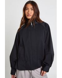 Boohoo - Cinched Waist Funnel Neck Jacket - Lyst