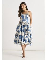 Gini London - Floral Linen Mix Cami Dress - Lyst