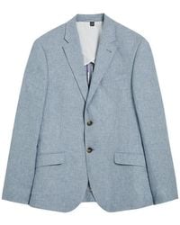 Ted Baker - Damaskj Slim Cotton Linen Blazer Jacket - Lyst