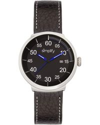 Simplify - The 7100 Leather-Band Watch W/Date - Lyst