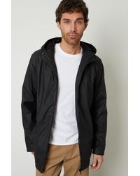 Threadbare - Microfleece Lined Hooded Rubberised Raincoat - Lyst