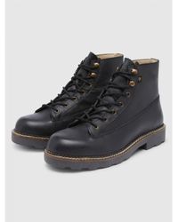 Farah - Black 'alpine' Leather Boots - Lyst