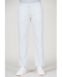 Tokyo Laundry - Cotton Linen Drawstring Straight Leg Trousers - Lyst