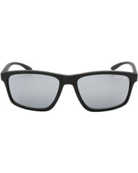ARMANI EXCHANGE - Lichtgrijze Zwarte Zonnebril Met Spiegellens - Lyst