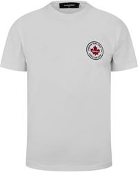 DSquared² - Maple Logo T-Shirt Cotton - Lyst