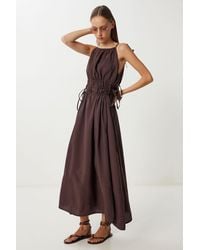 Happiness İstanbul - Halter Neck Tie Detail Midi Dress - Lyst