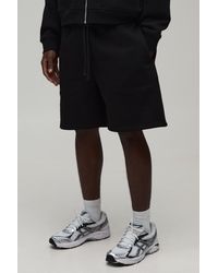 BoohooMAN - Heavyweight Embroidered Baggy Short - Lyst