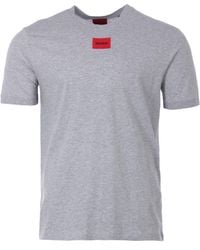 HUGO - Red Logo Patch Sustainable T-shirt - Lyst