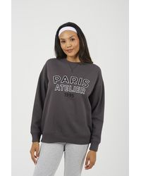 Brave Soul - Crew Neck Embroidered Sweatshirt Cotton - Lyst