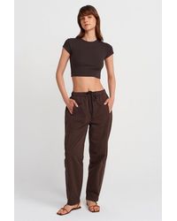 Dilvin - Cotton Poplin Straight-Leg Jogger Pants - Lyst