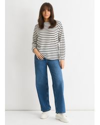 Gini London - Mono Stripe Oversized Knit Jumper - Lyst