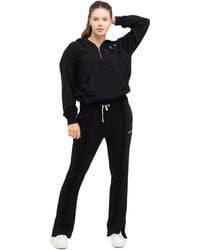 Tom Barron - Dames Trainingspak Met Kwart Rits En Logo In Oversize - Lyst