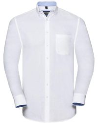 Russell - Collection Oxford Tailored Long-Sleeved Shirt (/Oxford) Cotton - Lyst