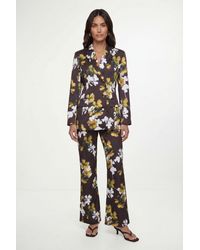 Wallis - Satin Floral Blazer Co-Ord - Lyst