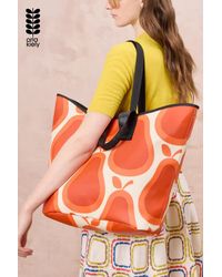 Orla Kiely - Bold Pear Print Carryall Tote With Dual Handles And Popper Fastening - Lyst