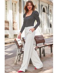 Sosandar - Stripe Print Rib Long Sleeve Jersey Top - Lyst