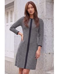 Roman - Textured Border Dress - Lyst