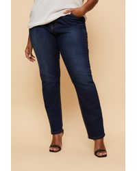 Wallis - Curve Harper Straight Leg Jeans - Lyst