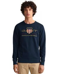 GANT - | Archief Shield Sweatshirt Voor Met Ronde Hals - Lyst