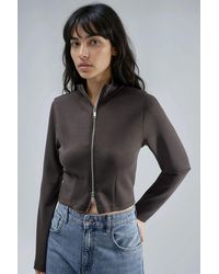 Busem - Fitted Knitted Jacket With Zipper Closure - Lyst