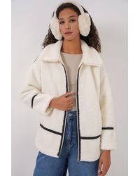 Bigdart - Plush Shawl Collar Faux-Fur Coat - Lyst