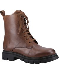 Hush Puppies - Rhea Leren Vrouwen Bruin Laarzen - Lyst