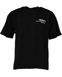 Dolce & Gabbana - Amore T-Shirt Mit Kurzen Ärmeln Und Grafik - Lyst