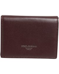 Dolce & Gabbana - Geprägter Logo-Dreifach-Kartenhalter Dunkelbraun - Lyst