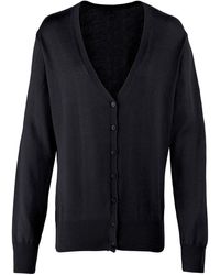 PREMIER - Ladies Cotton Acrylic V Neck Cardigan - Lyst