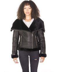 Infinity Leather - Merino Sheepskin Aviator Jacket-Asmara - Lyst