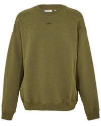 Off-White c/o Virgil Abloh - Off Sweatshirt Met Lange Mouwen En Ronde Hals (Mos/Zwart) - Lyst