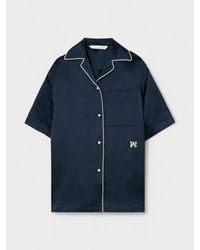 Palm Angels - Monogram Satin Bowling Shirt - Lyst