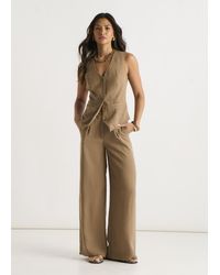 Gini London - Tailored Wide Leg Trousers - Lyst