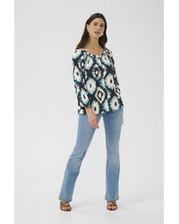 Cream - Overhemd Met Lang Mouwen Loose Fit Dark - Lyst