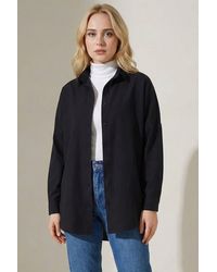 Bigdart - Relaxed Fit Poplin Shirt With Button Closure - Lyst