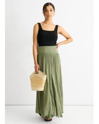 Gini London - Cotton Multiway Waistband Skater Skirt Dress - Lyst