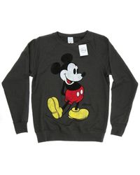 Disney - Ladies Mickey Mouse Classic Kick Sweatshirt (Light Graphite) - Lyst