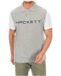 Hackett - Short-Sleeved Polo Shirt With Lapel Collar Hmx1008B - Lyst