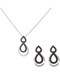 Orphelia - 'Amber' 925 Sterling Set: Chain-Pendant + Earrings - Lyst