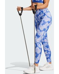 adidas Originals - Optime Essentials Allover Print Flower Tie-Dye Leggings - Lyst