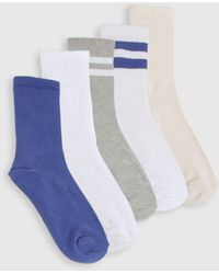 Boohoo - Striped Sports Socks 5 Pack - Lyst
