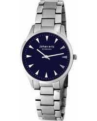 Johan Eric - Helsing¸R, Dial Watch W Triangular Hr-Markers, Brushed And Polished Solid Stainless Steel Bracelet - Lyst