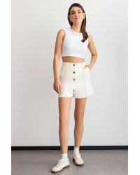 Hiccup - High-Waist Buttoned Shorts - Lyst