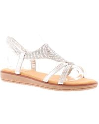 Platino - Strappy Sandals Dazzle Elasticated - Lyst