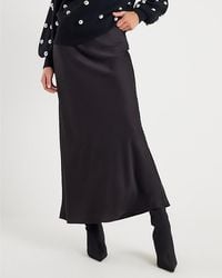River Island - Maxi Skirt Satin Elasticated Waistband - Lyst