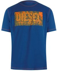 DIESEL - Block Logos Ensign T-Shirt Cotton - Lyst