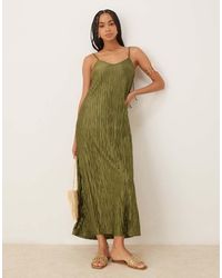 Vila - Plisse Cami Maxi Slip Dress - Lyst