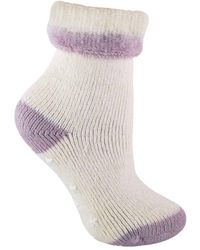 Sock Snob - Ladies Alpaca Wool Blend Thermal Slipper Bed Socks With Grippers - Lyst
