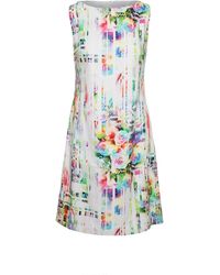 Conquista - Mouwloze Jurk Met Bloemenprint - Lyst