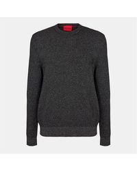HUGO - Regular Fit Long Sleeve Crew Neck Sweater - Lyst